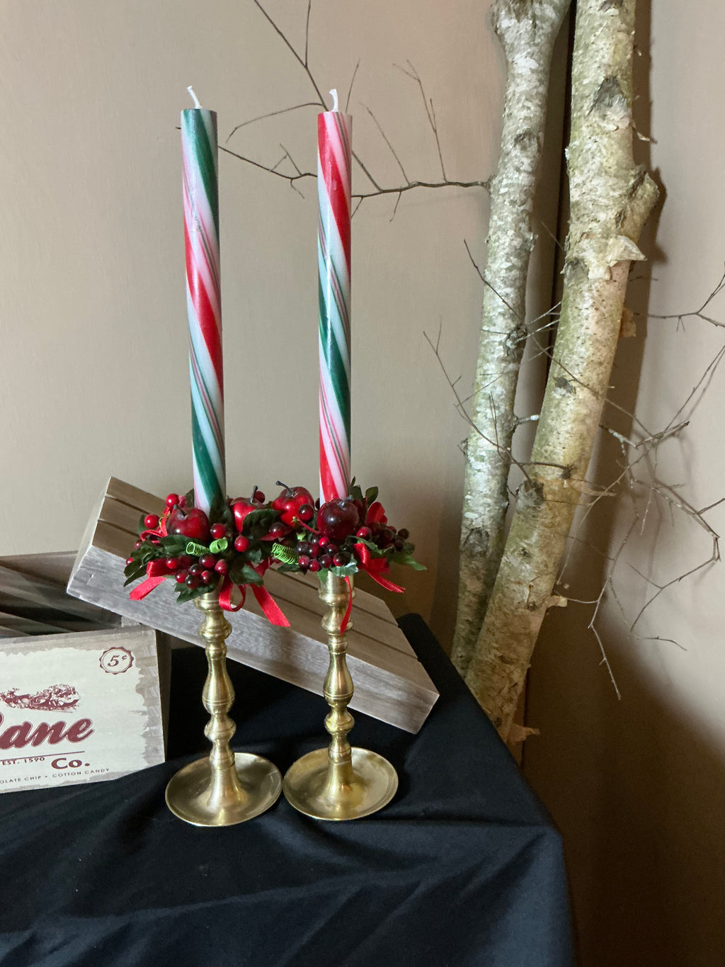 Holiday taper candles 12"