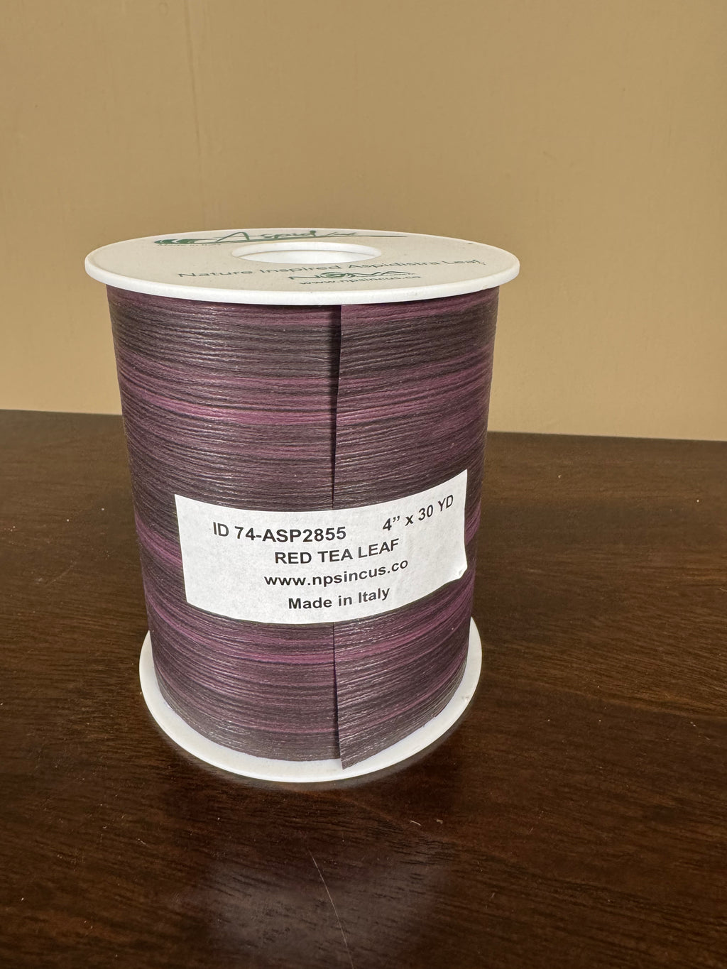 Burgundy Aspidistra Leaf Ribbon